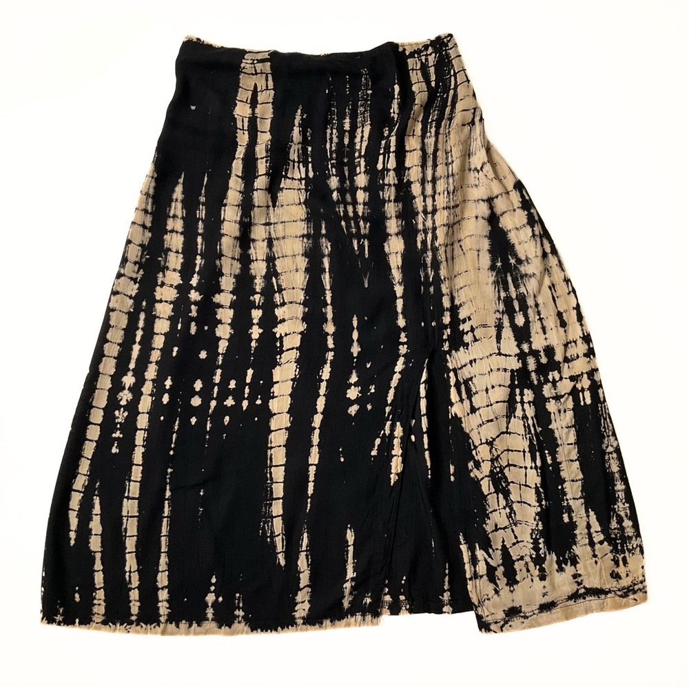 Culture Shop Moody Black Tie Dye Skirt Womens SZ S Midnight Fairy Boho Grunge